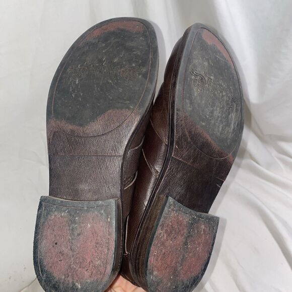 Vintage chunky biker goth Y2K Nine West Leather 7.5 m Buckle 90s moto baddie - Picture 5 of 11